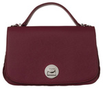 Modna damska listonoszka crossbody z rączką BORDOWA torebka z ekoskóry
