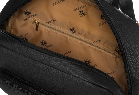 Czarny plecak damski miejski A4