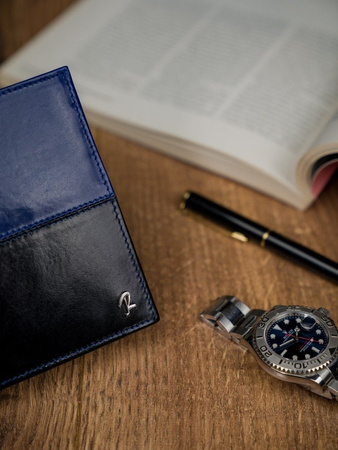 ROVICKY klasyczny portfel męski skórzany RFID stop