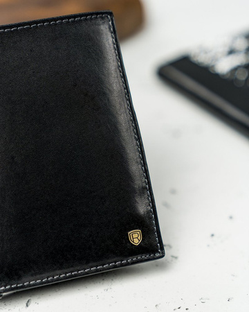 Piękny duży portfel męski Rovicky skóra licowa