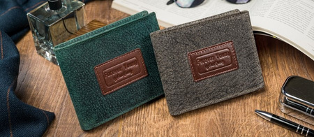 Piękny kolorowy portfel męski skórzany Forever Young®