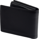 Mały portfel męski skórzany z ochroną RFID biznesowy CZARNY