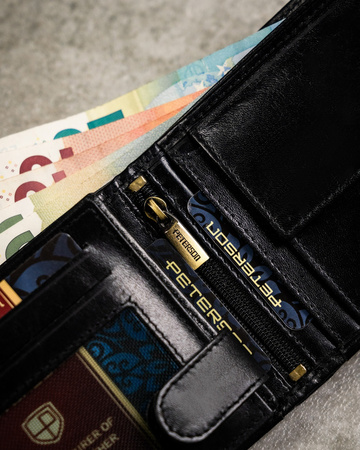 Zestaw męski na prezent: poziomy portfel, etui na karty i brelok