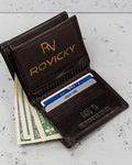 Mały porządny skórzany portfel męski Rovicky® RFID