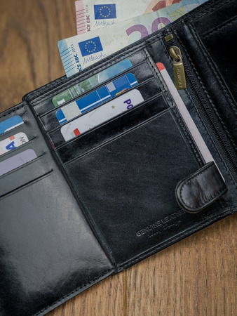 PORTFEL SKÓRZANY MĘSKI HQ RFID SKÓRA NATURALNA