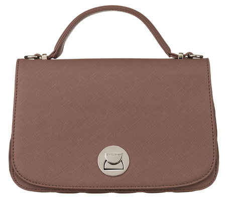 Modna damska listonoszka crossbody z rączką RÓŻOWA torebka z ekoskóry