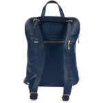 Granatowy skórzany plecak damski torba 2w1. Format A4.