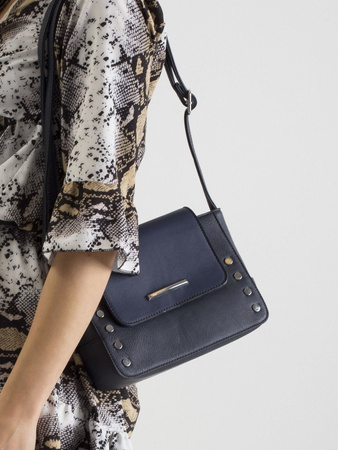 Mała torebka damska listonoszka eko skóra żółta