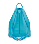 Niebieski damski plecak skórzany morski turkus miejski. Włoska skóra