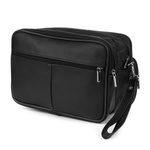 Czarna MĘSKA SASZETKA DO RĘKI WYKONANA Z POLSKIEJ SKÓRY NATURALNEJ POJEMNA Beltimore G44