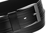 Czarny pasek męski skóra naturalna klamra Rovicky