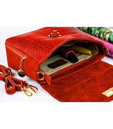 Włoska skórzana torebka listonoszka Vera Pelle