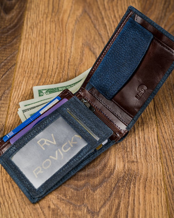 Piękny kolorowy portfel męski skórzany Forever Young®