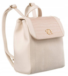 Mały plecak damski beżowy. Elegancki niczym torebka