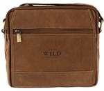 Lekka męska torba średnia listonoszka bawola skóra