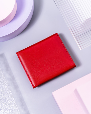 Mały portfel damski skórzany - Czerwony. Piekiełko na drobne.
