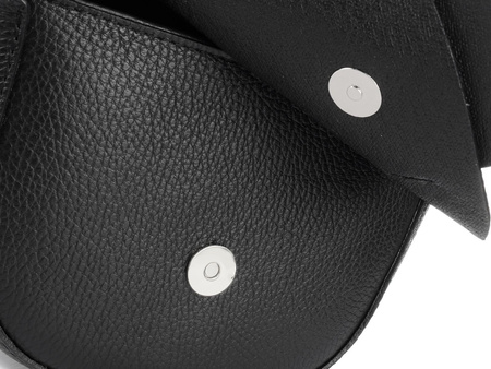 Żółta skórzana torebka listonoszka podkowa