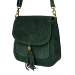 Piękna zielona skórzana listonoszka Vera Pelle