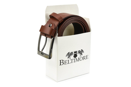 Beltimore pasek skórzany brązowy do spodni jeans 526 brązowy, beżowy 100-115