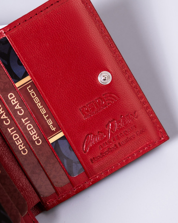 Mały portfel damski skórzany - Czerwony. Piekiełko na drobne.