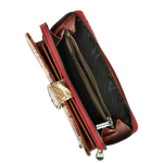Duży Skórzany PORTFEL DAMSKI ze skóry lakierowanej Pionowy RFID