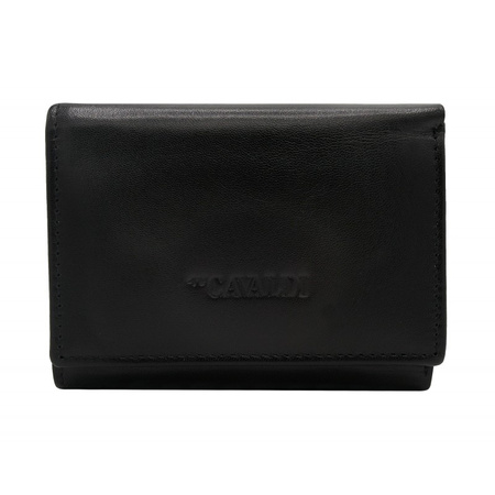 Mały, poziomy portfel damski ze skóry naturalnej na zatrzask - 4U Cavaldi