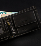 Cienki skórzany portfel męski RFID Buffalo Wild