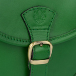 Malutka torebka damska ZIELONA skórzana listonoszka