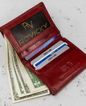 Porządny skórzany portfel etui na karty i dokumenty Rovicky® RFID