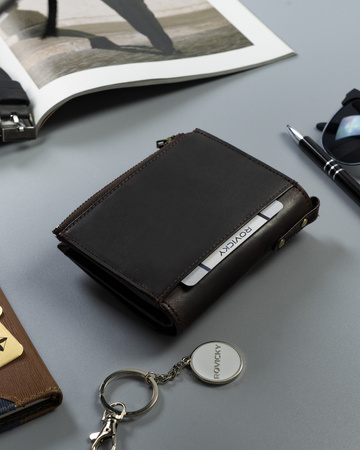 Skórzany portfel męski w stylu retro — Rovicky