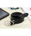 Damski pasek skórzany Beltimore CZARNY 130 cm