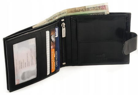 wytworny biznesowy portfel męski z ochroną RFID