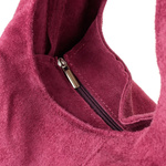 FUKSJOWA torba skórzana zamszowa worek Vera Pelle