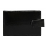 Biznesowe czarne skórzane etui na karty