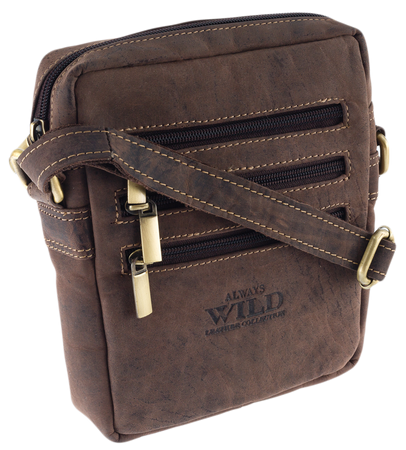 TORBA MĘSKA Z WYSOKIEJ JAKOŚCI SKÓRY NATURALNJE ALWAYS WILD HQ