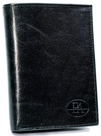 Miejski portfel męski bez zapięcia, skóra naturalna licowa, RFID Stop — Pierre Andreus