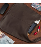 Duża BRĄZOWA Torebka Skórzana Worek