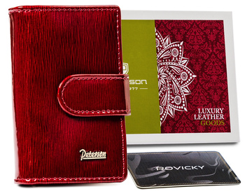 Eleganckie etui na klucze i karty, Czerwone. Skóra naturalna.
