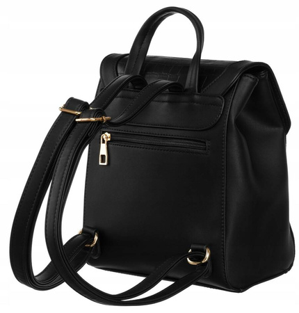 Mały plecak damski czarny. Elegancki niczym torebka