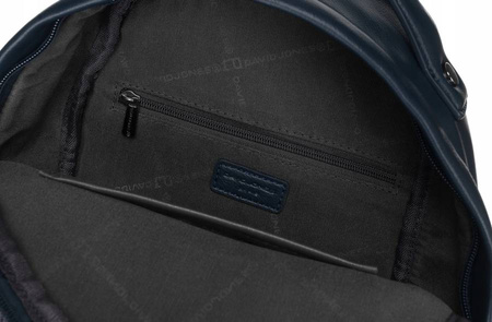 Mały plecak damski niebieski sztruksowy — David Jones