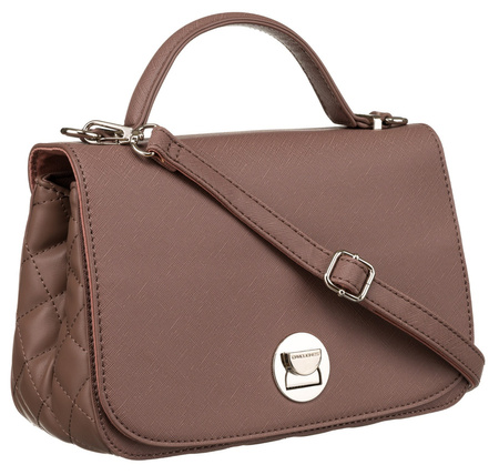 Modna damska listonoszka crossbody z rączką RÓŻOWA torebka z ekoskóry