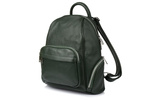 Ciemno- zielony Włoski Plecak Skórzany damski Skóra Naturalna U21