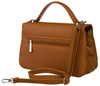 Modna damska listonoszka crossbody z rączką BRĄZOWA torebka z ekoskóry