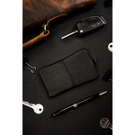 Skórzane etui na klucze kluczówka Czarna skóra naturalna