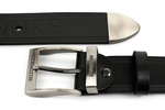 Beltimore męski skórzany pasek szeroki jeans czarny 524 czarny r.120-135 cm