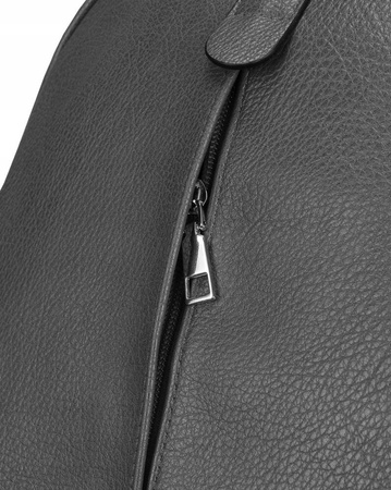 Plecak damski miejski A4. Szary z eko skóry.