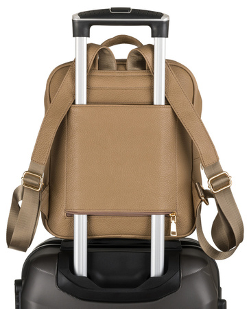 Beżowy plecak damski miejski A4