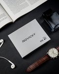 Solidny, skórzany portfel męski bez zapięcia z ochroną RFID, pionowy — Rovicky