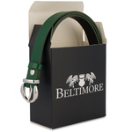 Wąski pasek damski skórzany ZIELONY. Srebrna klamra. 105 cm.