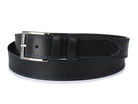 BELTIMORE pasek ze skóry licowej naturalnej premium A36 czarny 105-120